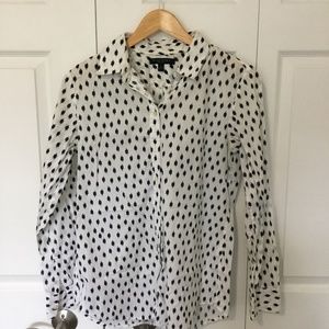 Cotton and linen button-up shirt